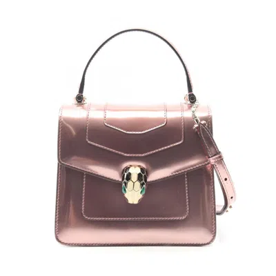 Pre-owned Bvlgari Leather Handbag () In Pink