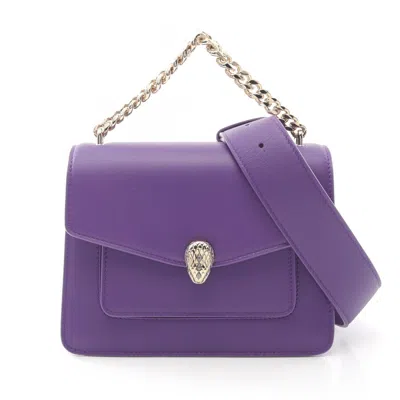 Pre-owned Bvlgari Leather Handbag () In Purple