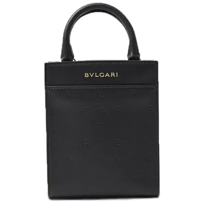 Pre-owned Bvlgari Leather Handbag Shoulder Bag () In Black
