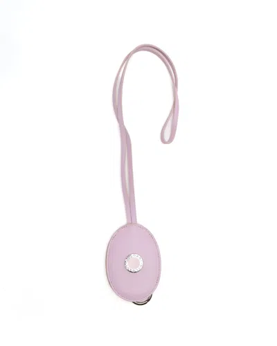 Pre-owned Bvlgari Leather Keychain In Purple