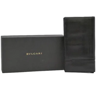 Pre-owned Bvlgari Leather Long Wallet (bi-fold) ()