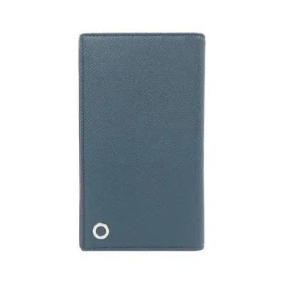 Pre-owned Bvlgari Leather Long Wallet (bi-fold) () In Blue