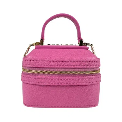 Pre-owned Bvlgari Leather Metal Pouch Shoulder Bag () In Pink