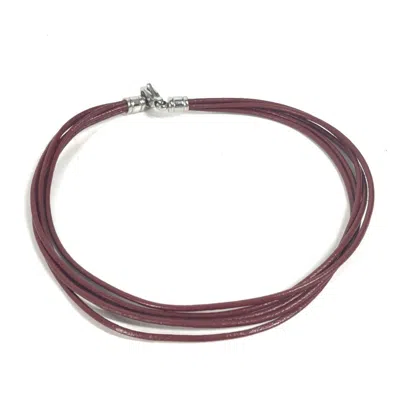 Pre-owned Bvlgari Leather Necklace () In Brown