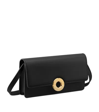 Bvlgari Leather Roma Clutch Bag In Black