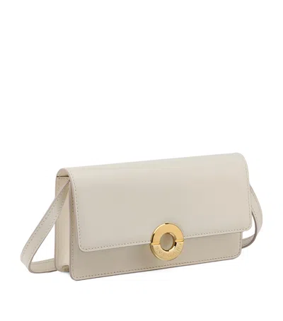 Bvlgari Leather Roma Clutch Bag In White