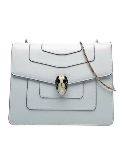 Pre-owned Bvlgari Leather Serpenti Forever In Blue