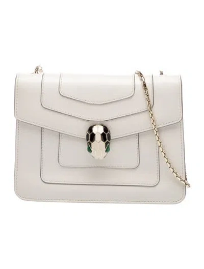 Pre-owned Bvlgari Leather Serpenti Forever In Neutrals