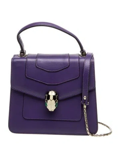 Pre-owned Bvlgari Leather Serpenti Forever In Purple