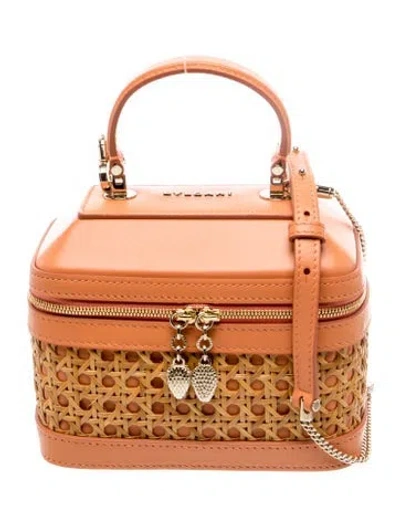 Pre-owned Bvlgari Leather Serpenti Forever Vanity W/ Tags In Neutral