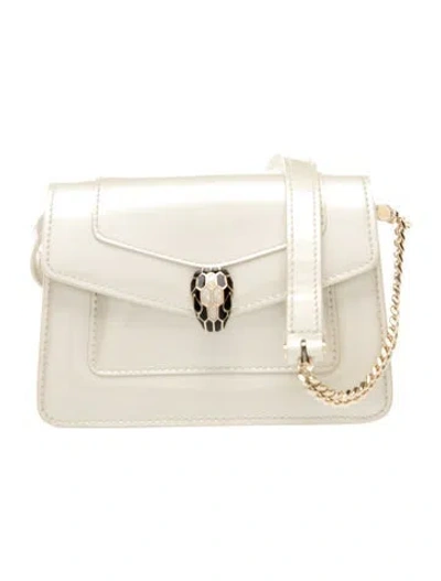 Pre-owned Bvlgari Leather Serpenti Forever Xs In Neutral