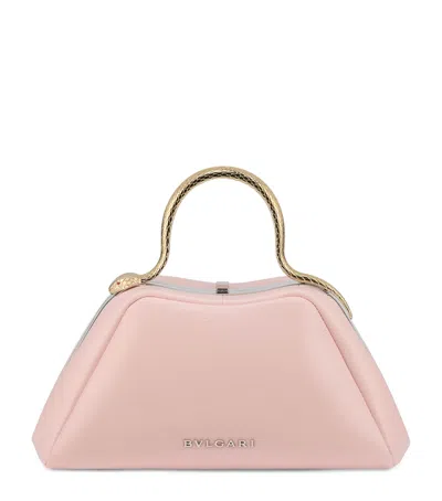 Bvlgari Leather Serpentine Shoulder Bag In Pink