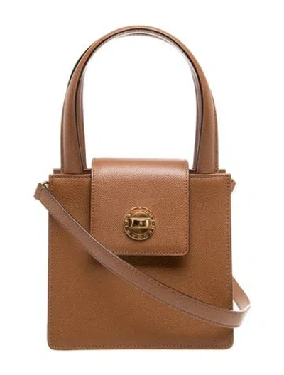 Pre-owned Bvlgari Leather Shoulder Bag In Brown