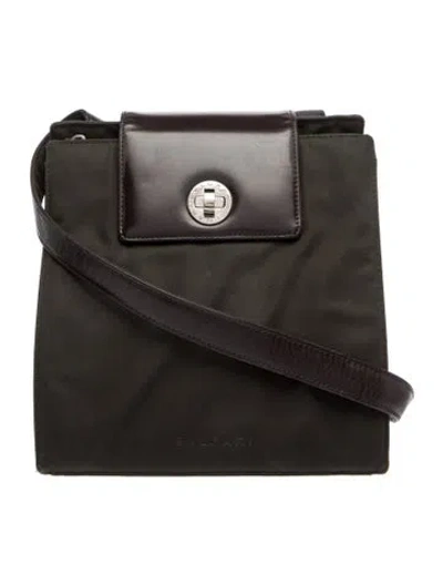 Pre-owned Bvlgari Leather Shoulder Bag In Green