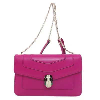 Pre-owned Bvlgari Leather Shoulder Bag () In Pink