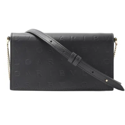 Pre-owned Bvlgari Leather Shoulder Bag () In Black