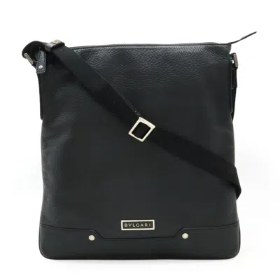Pre-owned Bvlgari Leather Shoulder Bag () In Black