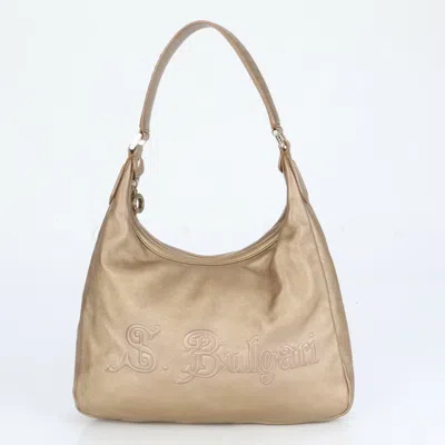 Pre-owned Bvlgari Leather Shoulder Bag () In Gold