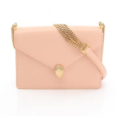 Pre-owned Bvlgari Leather Shoulder Bag () In Orange