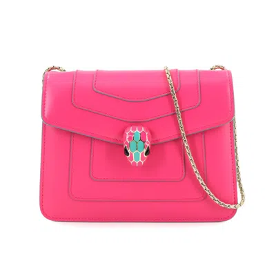 Pre-owned Bvlgari Leather Shoulder Bag () In Pink