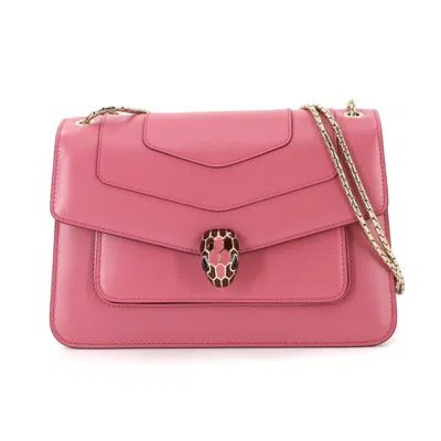 Pre-owned Bvlgari Leather Shoulder Bag () In Pink