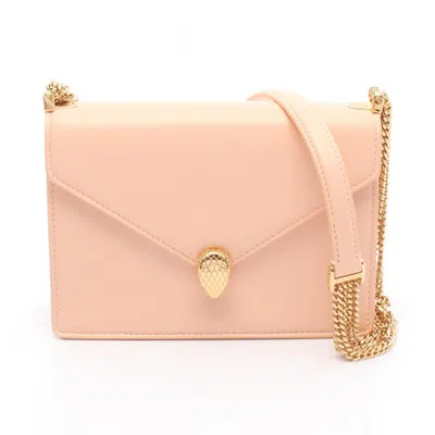 Pre-owned Bvlgari Leather Shoulder Bag () In Pink