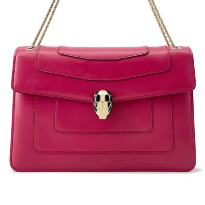 Pre-owned Bvlgari Leather Shoulder Bag () In Pink
