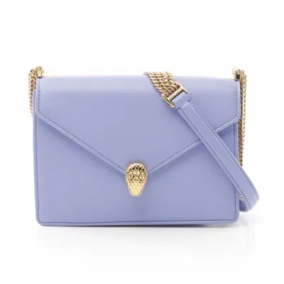 Pre-owned Bvlgari Leather Shoulder Bag () In Purple