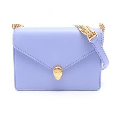 Pre-owned Bvlgari Leather Shoulder Bag () In Purple