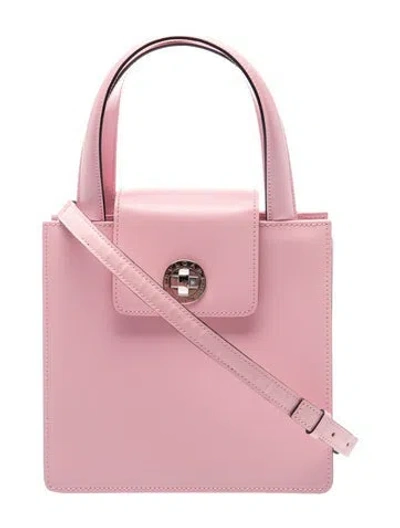 Pre-owned Bvlgari Leather Top Handle Bag In Pink