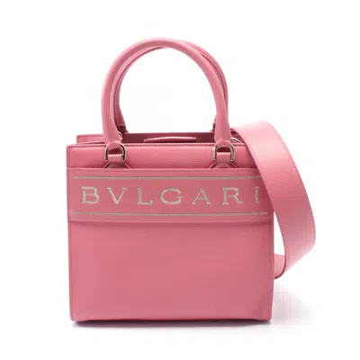 Pre-owned Bvlgari Leather Tote Bag () In Pink