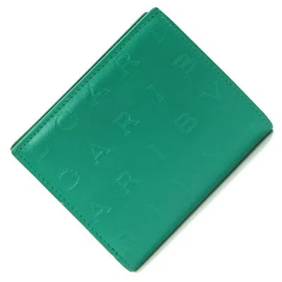 Pre-owned Bvlgari Leather Wallet (bi-fold) () In Green