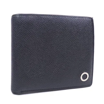 Pre-owned Bvlgari Leather Wallet (bi-fold) () In Blue