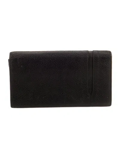 Pre-owned Bvlgari Leather Wallet In Black