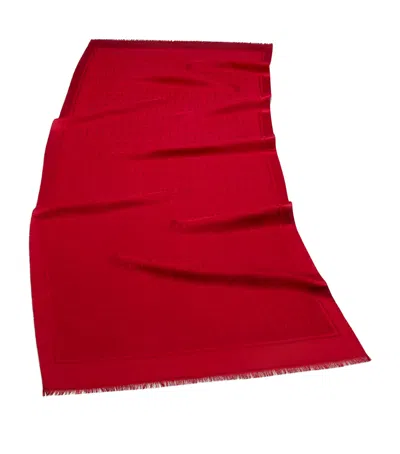 Bvlgari Lettere Maxi Scarf In Red