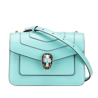 Pre-owned Bvlgari Light Blue Leather Shoulder Bag ()