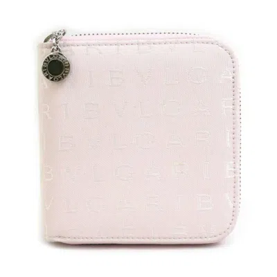 Pre-owned Bvlgari Light Pink Canvas Wallet (bi-fold) ()
