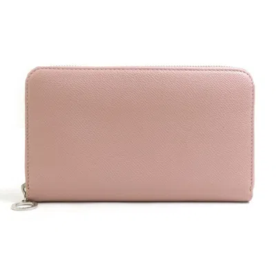 Pre-owned Bvlgari Light Pink Leather Long Wallet (bi-fold) ()