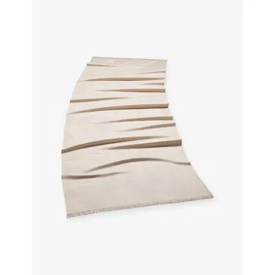 Bvlgari Womens Beige Logo Cashmere Stole Scarf In Neutral