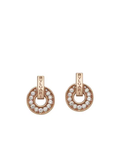 Bvlgari Logo Earrings In Gold
