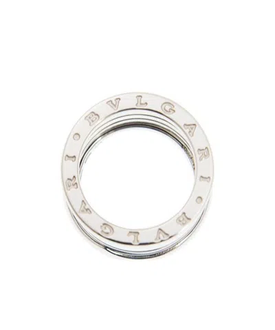 Bvlgari Logo Engraving Ring In White