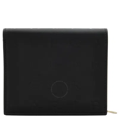 Bvlgari Logo Infinitum Compact Leather Wallet In Black