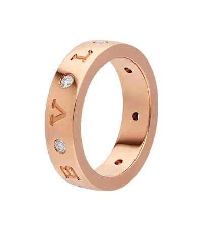 Bvlgari Rose Gold And Diamond B. Zero1 Ring In Yellow