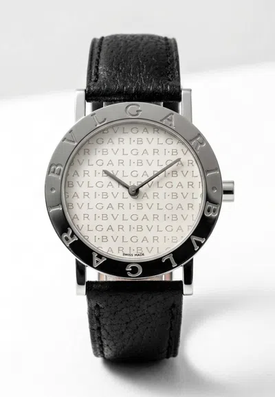 Bvlgari Logo Mania 33mm Automatic Watch In Black