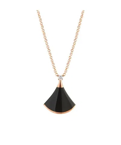 Bvlgari Logo Necklace In Black
