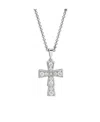 Bvlgari White Gold And Diamond Croce Necklace In Gray