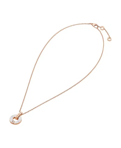 Bvlgari Logo Pendant Necklace In Yellow