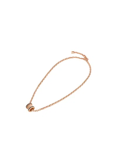 Bvlgari Logo Pendant Necklace In Yellow