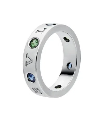 Bvlgari Logo Ring In Gray