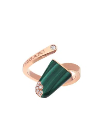 Bvlgari Logo Ring In Yellow